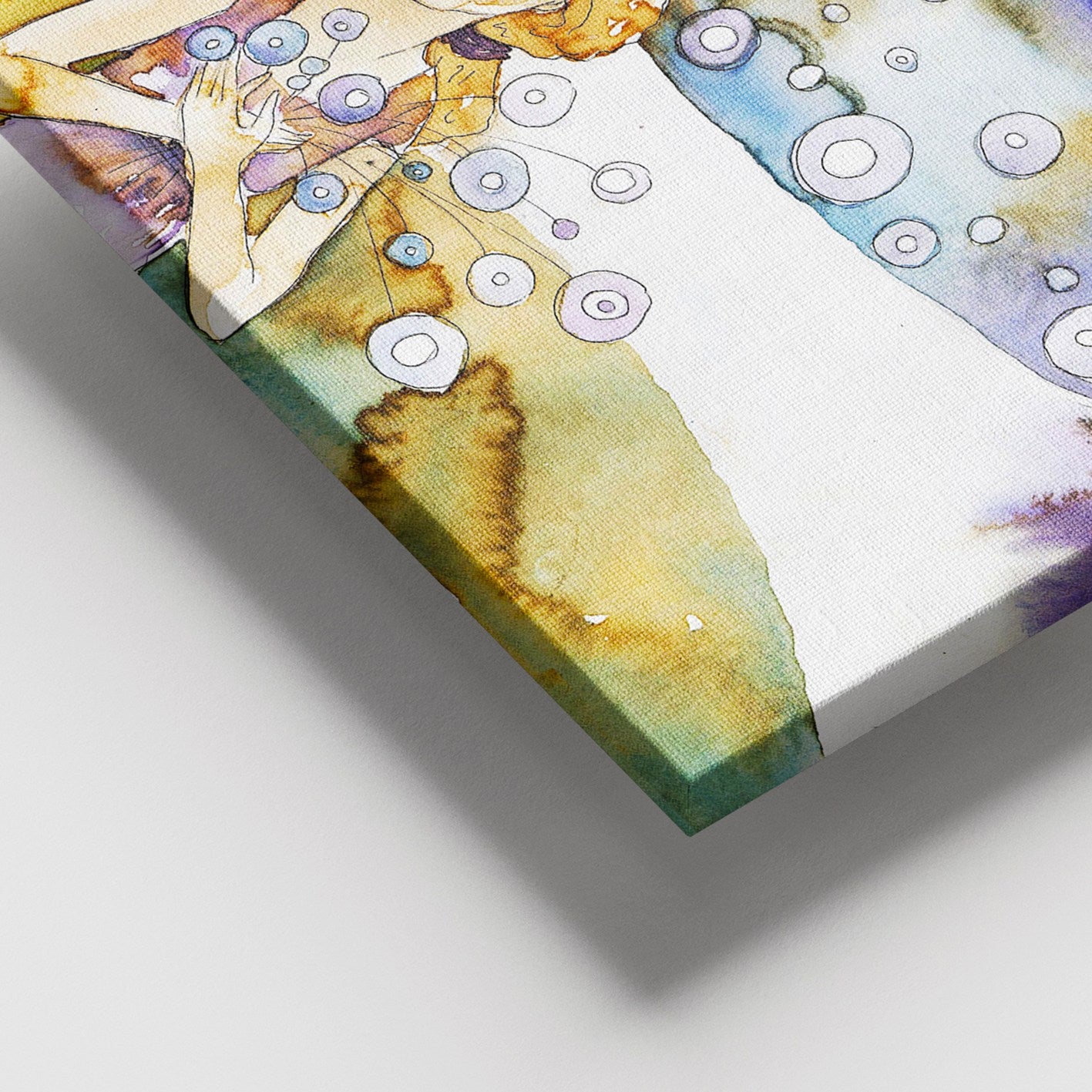 Quadro Decorativo em Tela 100% com Moldura de Madeira (3–4 cm), Multicolor, 100 x 140 cm