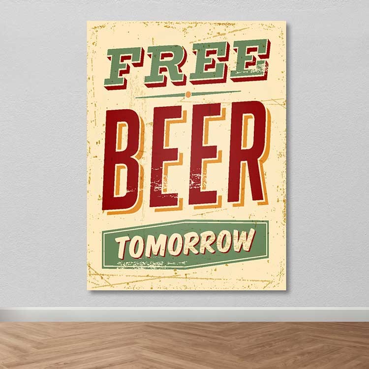 Quadro em Tela (100% Canvas) Multicolor 100x140 cm com Moldura 100% Madeira 3–4 cm