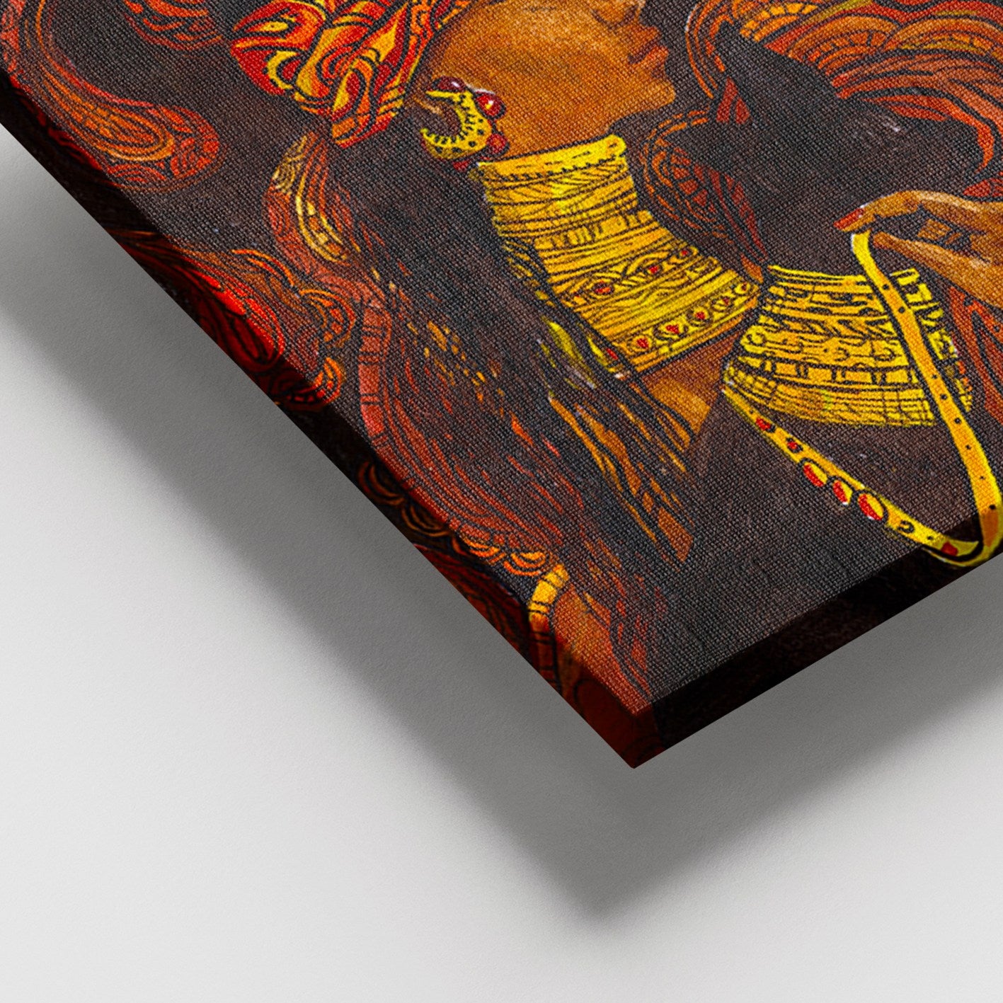 Quadro em Tela 100% Canvas Multicolorido 100 x 140 cm com Moldura de Madeira (3–4 cm)