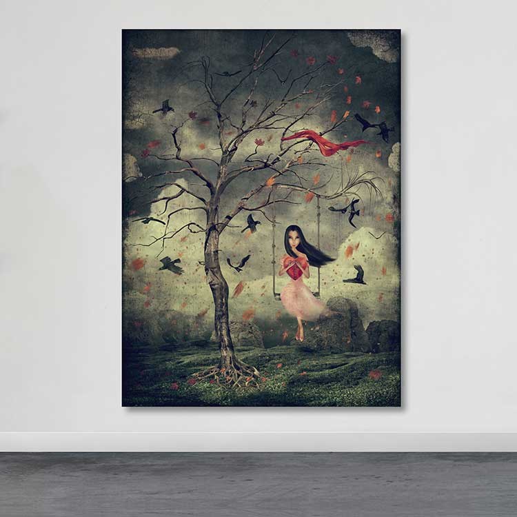 Quadro em Tela Decorativo Multicolor 100x140 cm, 100% Canvas, Moldura de Madeira (3–4 cm)