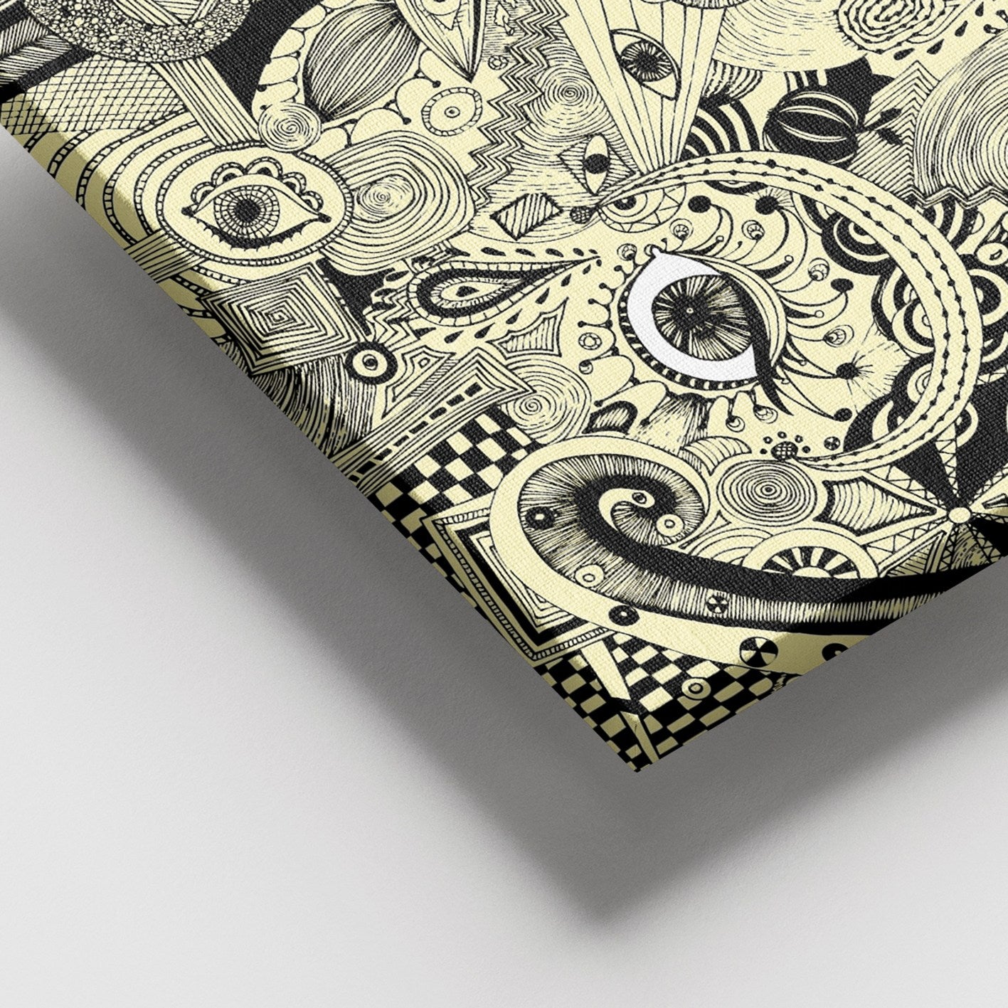 Quadro em Canvas 100% Multicolor 100 x 140 cm com Moldura de Madeira (3–4 cm)