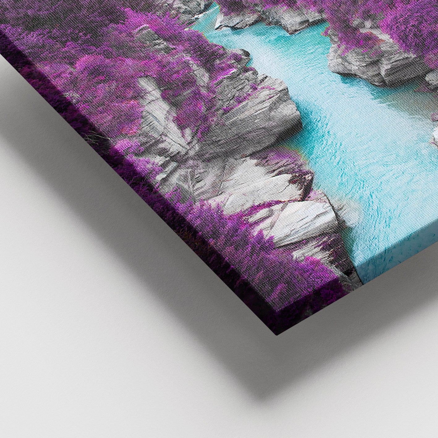 Tela Decorativa Multicolor 100x140 cm com Moldura de Madeira (Espessura 3–4 cm)