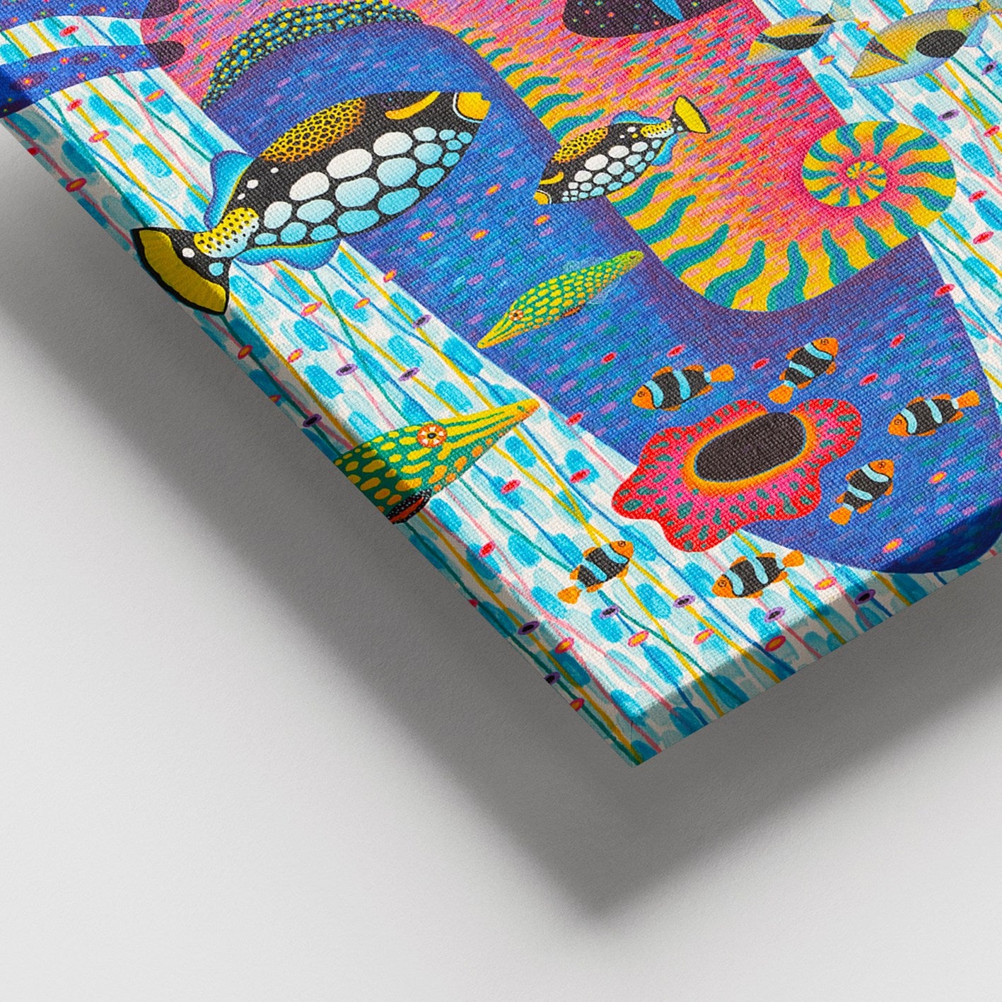 Quadro em Tela Decorativo Multicolor 100x140 cm, 100% Canvas, Moldura de Madeira 3–4 cm