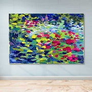 Tela Decorativa Multicolor em Canvas 100% com Moldura de Madeira (3–4 cm) — 100 x 140 cm