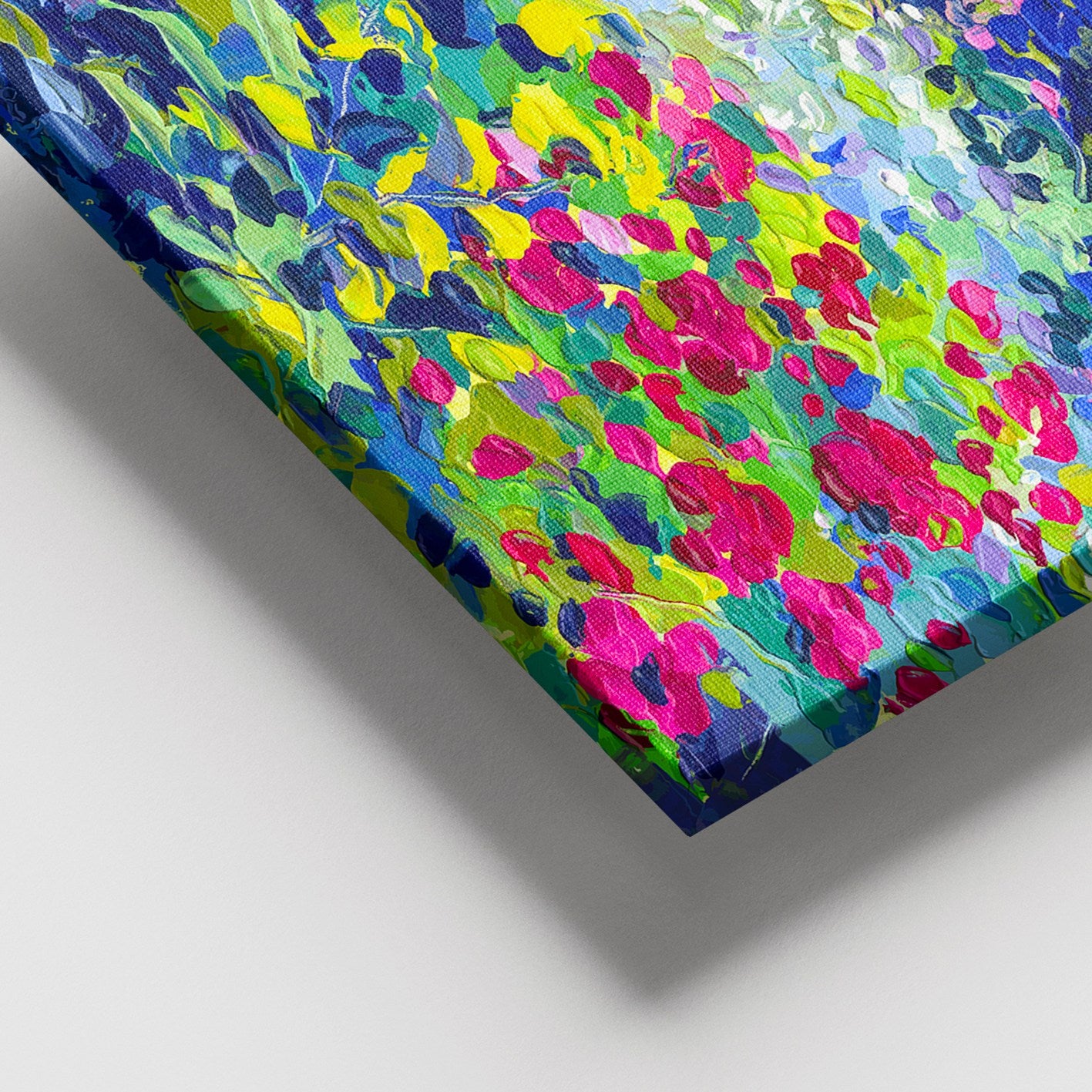 Tela Decorativa Multicolor em Canvas 100% com Moldura de Madeira (3–4 cm) — 100 x 140 cm