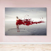 Tela Decorativa Multicolorida 100x140 cm com Moldura de Madeira (3–4 cm) – 100% Canvas