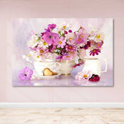 Quadro em Tela Decorativa Multicolor 100 x 140 cm com Moldura de Madeira (3–4 cm) – 100% Canvas