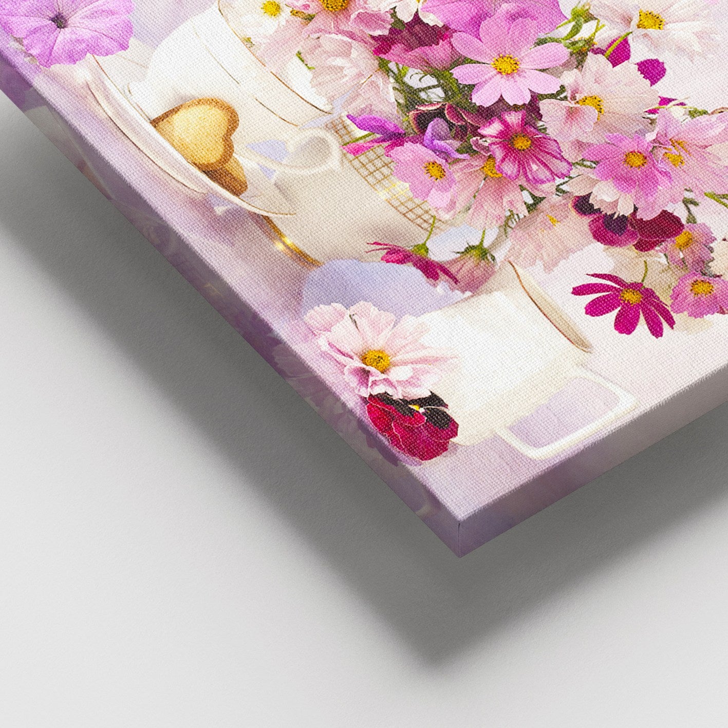 Quadro em Tela Decorativa Multicolor 100 x 140 cm com Moldura de Madeira (3–4 cm) – 100% Canvas