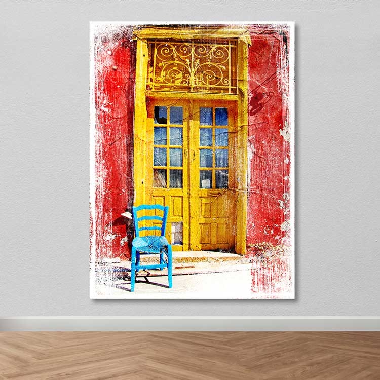 Tela Decorativa Multicolor 100x140 cm em 100% Tela com Moldura de Madeira 3–4 cm – DEV03550100140