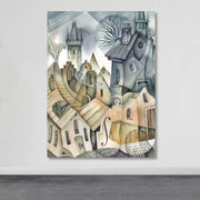 Quadro em Tela Multicolor 100% Canvas com Moldura de Madeira 100x140 cm