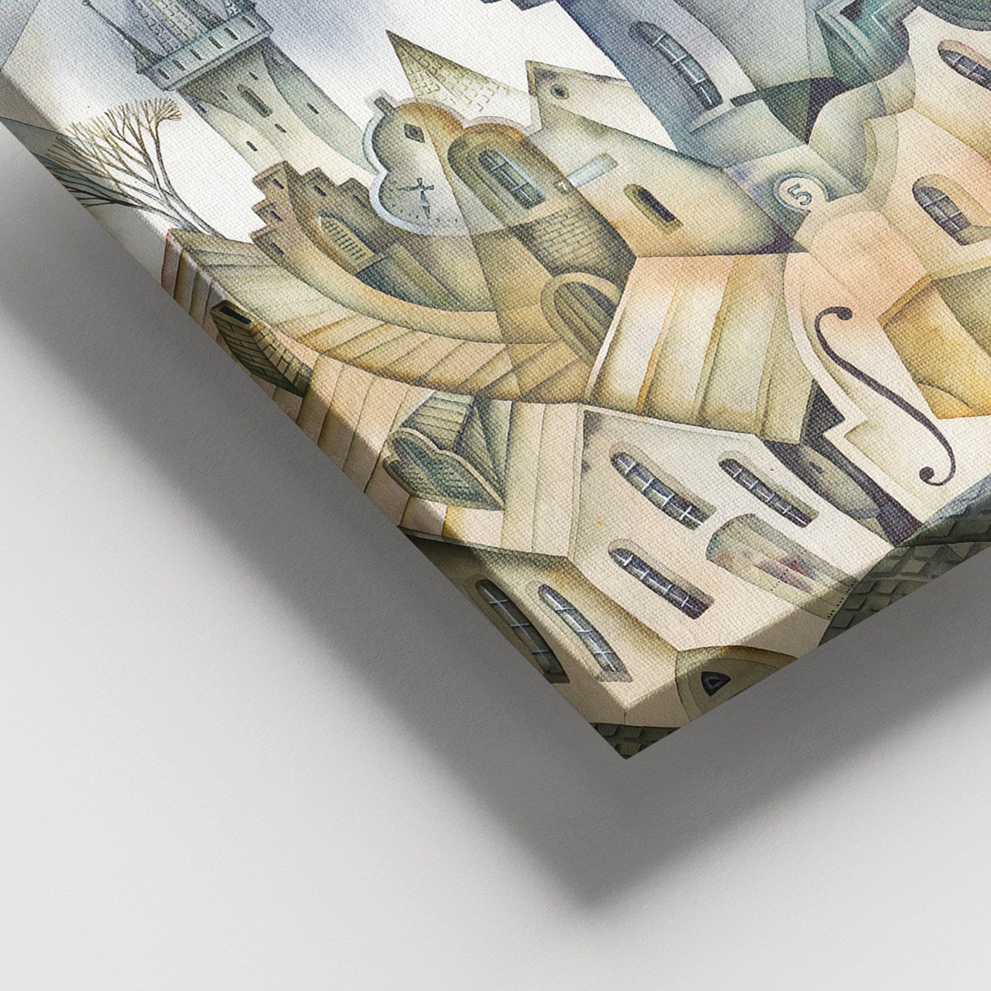 Quadro em Tela Multicolor 100% Canvas com Moldura de Madeira 100x140 cm