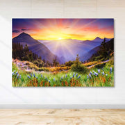 Quadro em Tela Decorativo Multicolor 100x140 cm com Moldura de Madeira (3–4 cm)