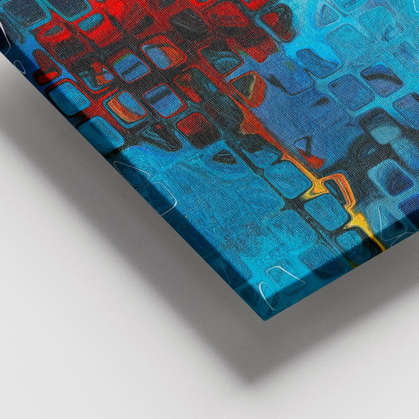 Quadro em Tela Decorativa Multicolorido 100x140 cm - 100% Canvas com Moldura de Madeira 3-4 cm