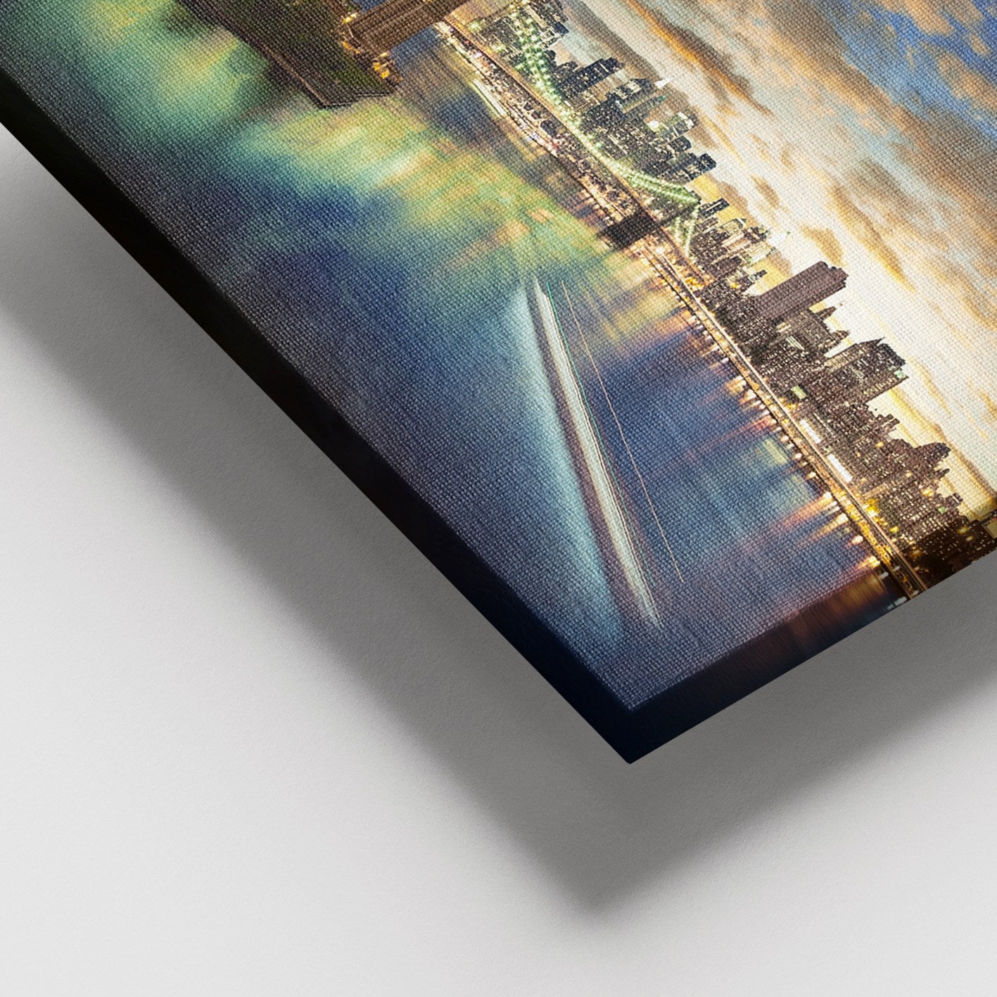 Quadro em Tela Decorativo Multicolor 100 x 140 cm com Moldura de Madeira (3–4 cm)