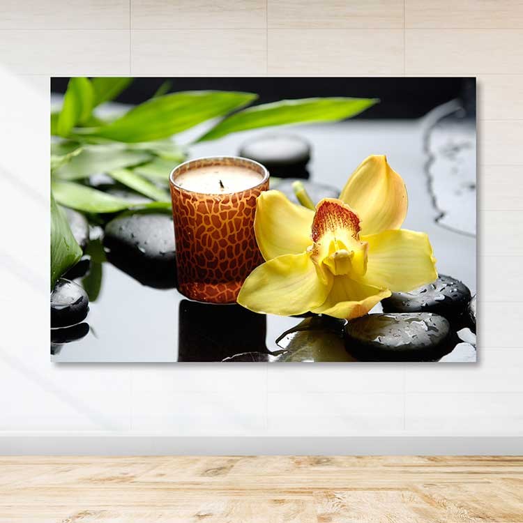 Quadro em Tela 100% Multicolor 100x140 cm com Moldura de Madeira (3–4 cm)