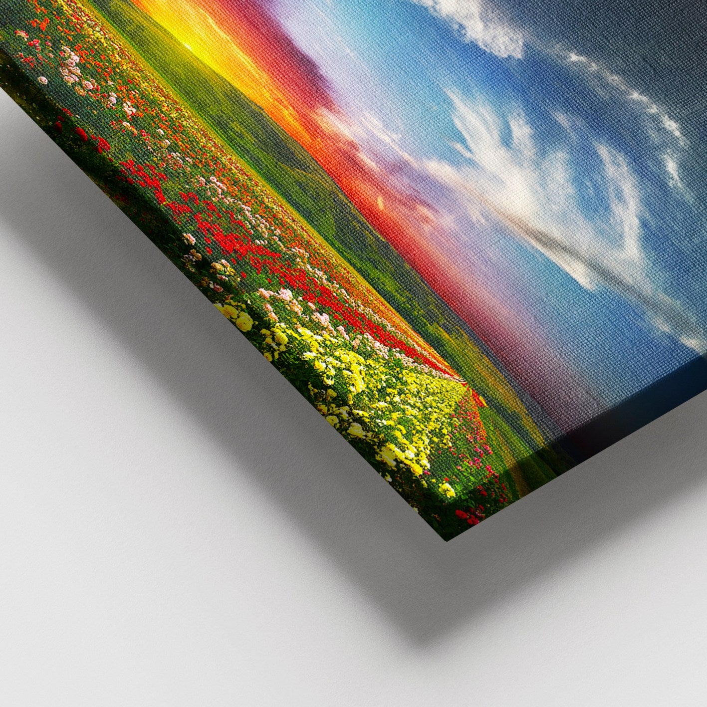 Quadro em Tela Decorativo Multicolor 100x140 cm com Moldura de Madeira (3–4 cm)