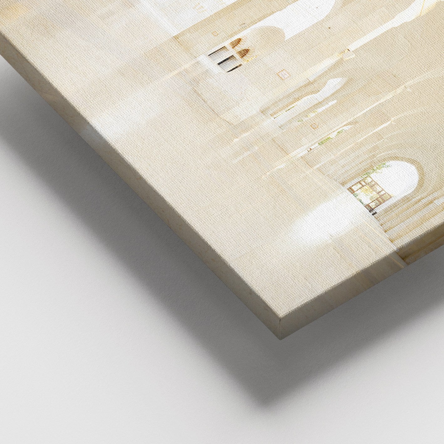 Quadro Decorativo em Tela Multicolor 100x140 cm com Moldura de Madeira (3-4 cm)