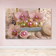 Quadro em Tela Decorativo Multicolor 100 x 140 cm com Moldura de Madeira (3–4 cm)