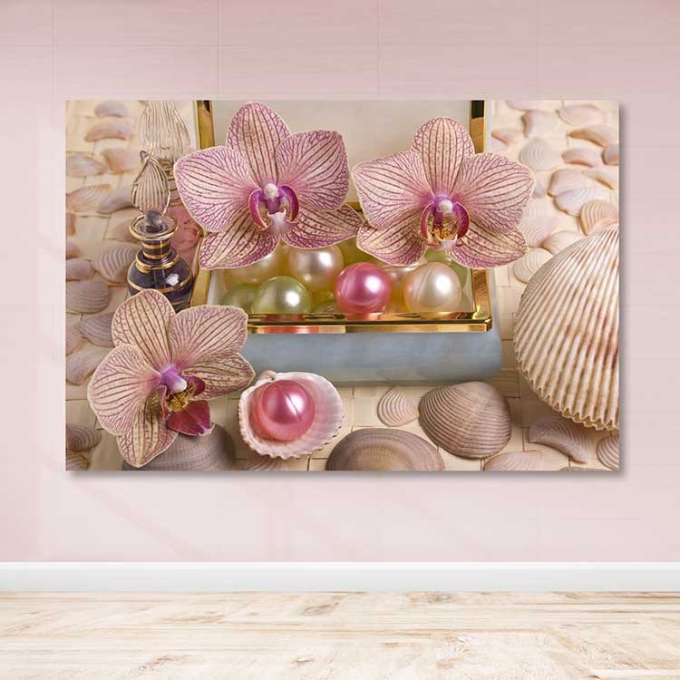 Quadro em Tela Decorativo Multicolor 100 x 140 cm com Moldura de Madeira (3–4 cm)