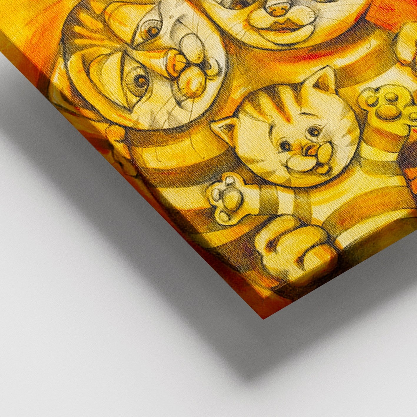 Quadro em Tela Decorativo Multicolorido 100x140 cm com Moldura de Madeira (3–4 cm) – 100% Tela (Canvas)