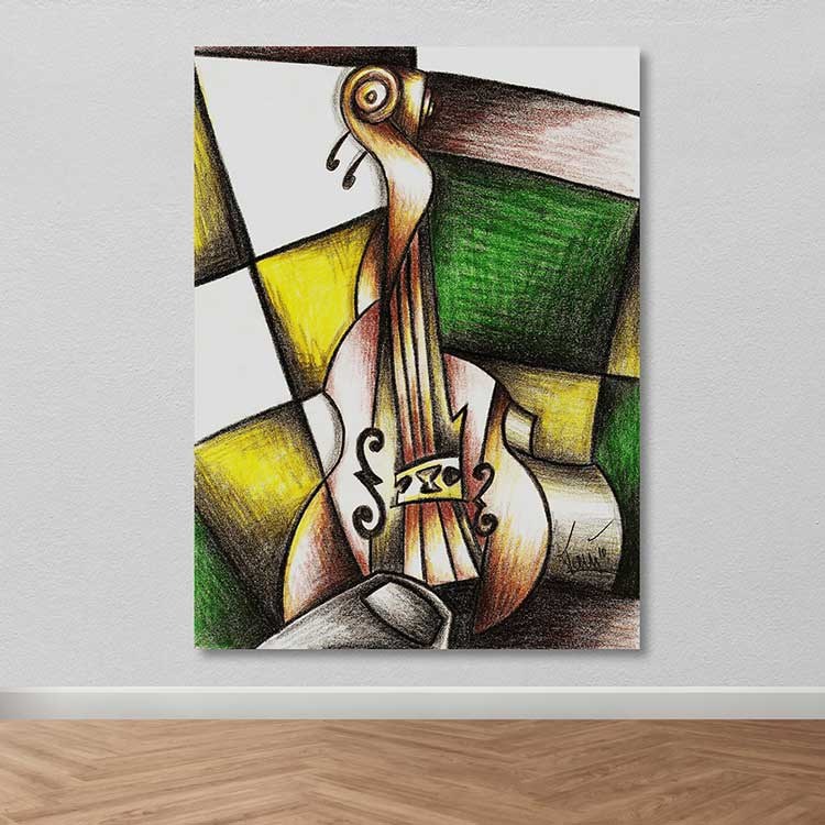 Quadro Decorativo em Tela Multicolor 100x140 cm — 100% Lona, Moldura de Madeira (3–4 cm)