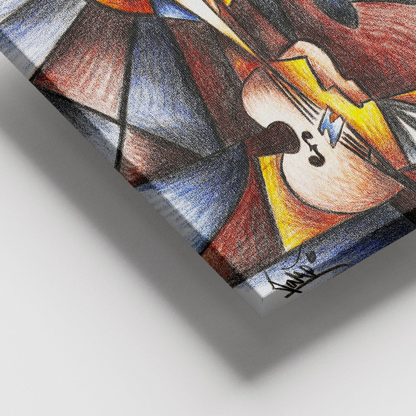 Quadro Decorativo em Canvas Multicolor 100x140 cm com Moldura de Madeira (3-4 cm) – DEV03582100140