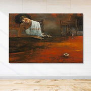 Quadro em Tela Decorativo Multicolor 100x140 cm com Moldura de Madeira (3–4 cm) – 100% Canvas