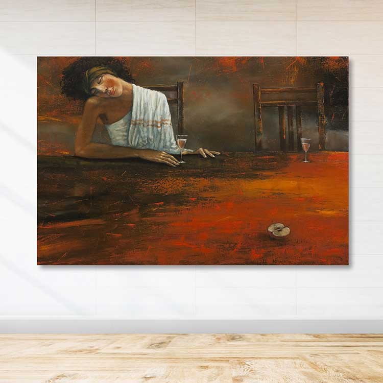 Quadro em Tela Decorativo Multicolor 100x140 cm com Moldura de Madeira (3–4 cm) – 100% Canvas