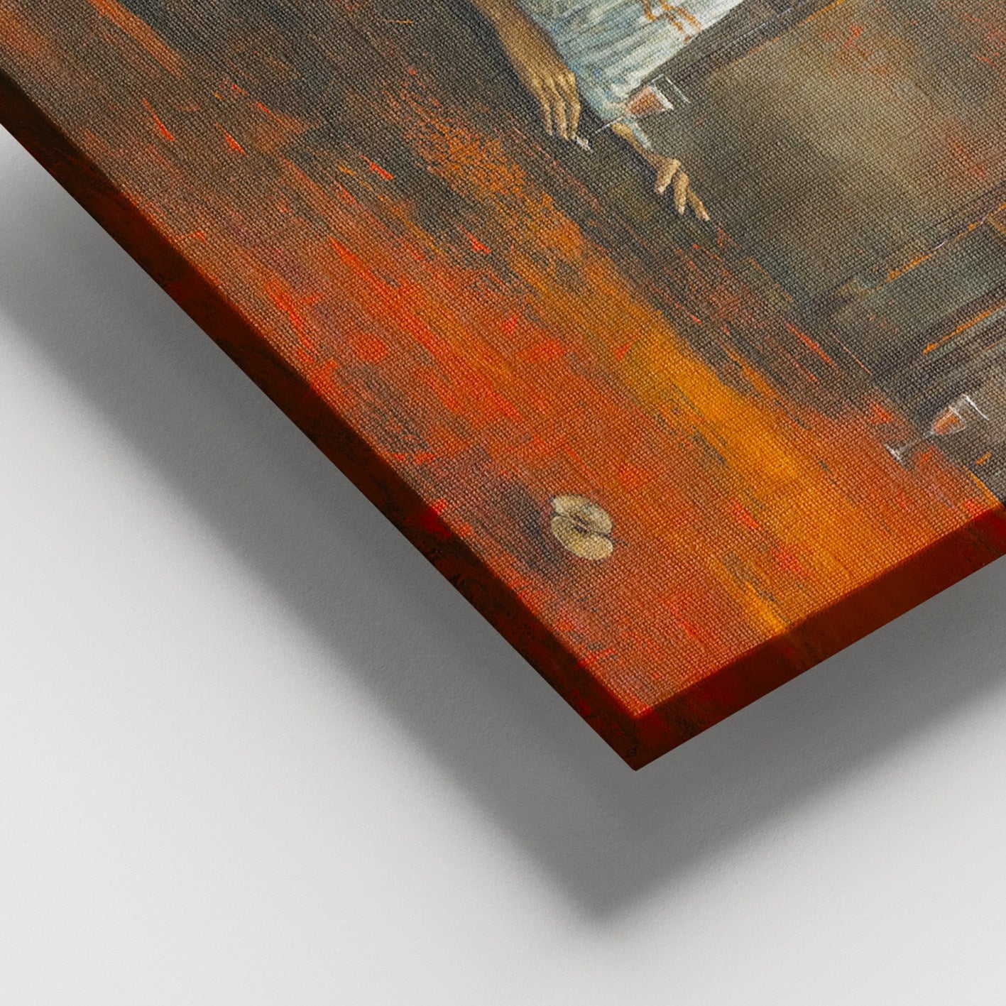 Quadro em Tela Decorativo Multicolor 100x140 cm com Moldura de Madeira (3–4 cm) – 100% Canvas