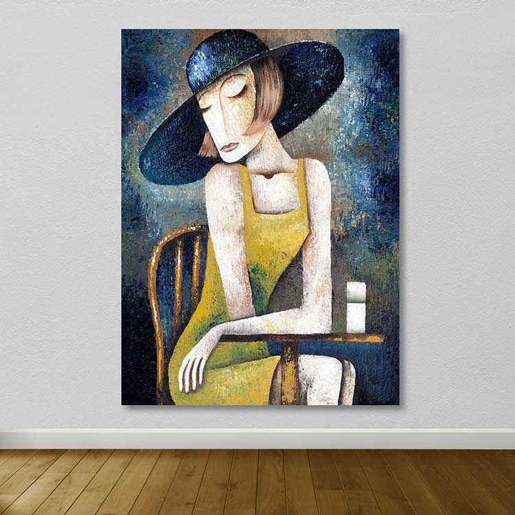 Tela Decorativa em Canvas 100% com Moldura de Madeira (3–4 cm), 100x140 cm – Multicolorido | DEV03584100140