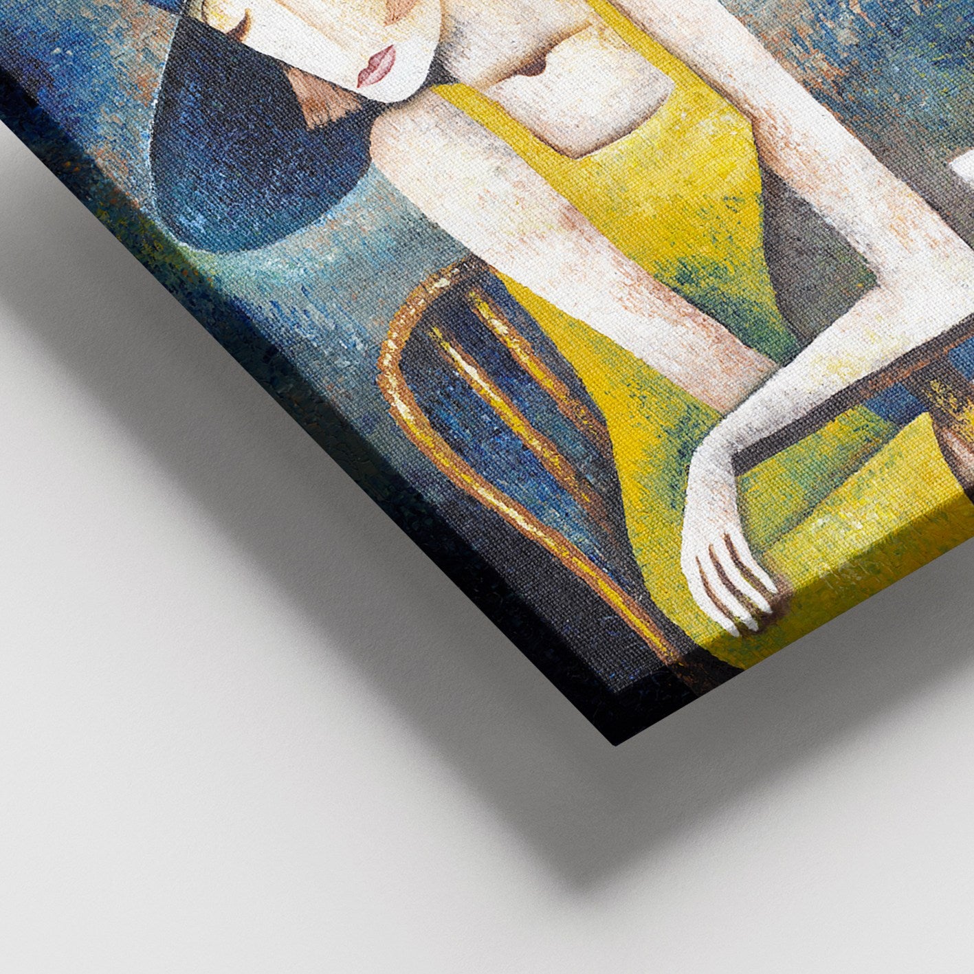 Tela Decorativa em Canvas 100% com Moldura de Madeira (3–4 cm), 100x140 cm – Multicolorido | DEV03584100140