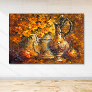 Quadro Decorativo em Tela Multicolor com Moldura de Madeira (3–4 cm) – 100 x 140 cm