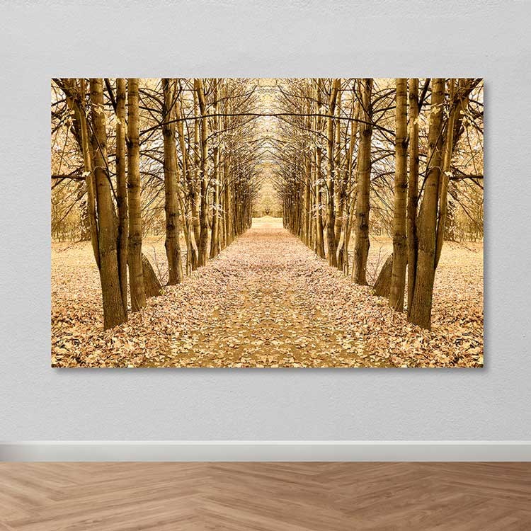 Quadro Decorativo em Canvas Multicolor 100x140 cm com Moldura de Madeira