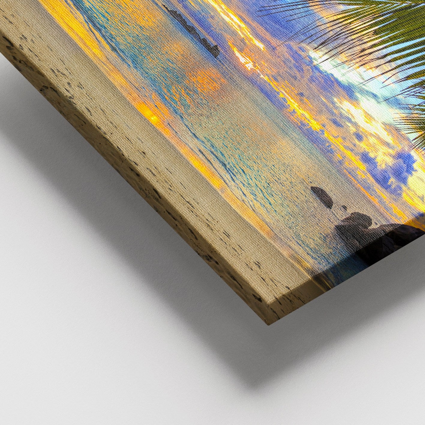 Quadro Decorativo em Tela 100% Canvas Multicolor 100x140 cm com Moldura de Madeira (3–4 cm)