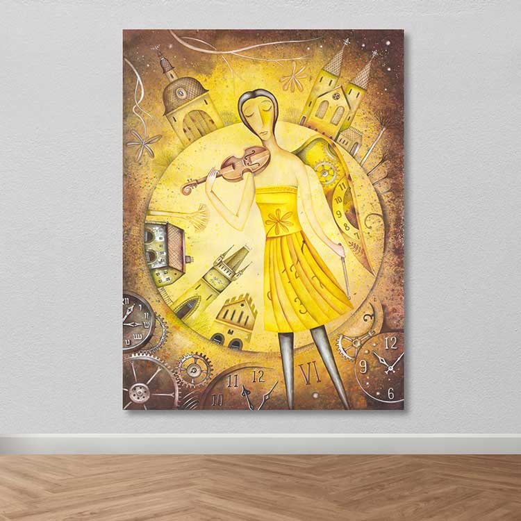 Tela Decorativa Multicolor 100x140 cm, 100% Canvas, Moldura de Madeira 3–4 cm, 3,8 kg