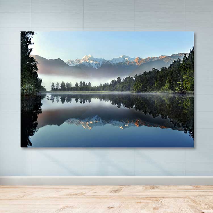 Quadro em Tela Canvas Multicolor 100x140 cm com Moldura de Madeira (3–4 cm)