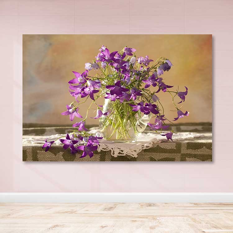 Tela Decorativa Multicolor 100% Lona com Moldura de Madeira (3–4 cm), 100 x 140 cm