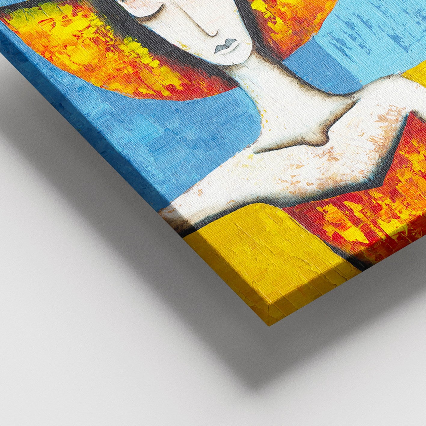 Tela Decorativa Multicolor 100% Canvas com Moldura de Madeira (3–4 cm), 100 x 140 cm