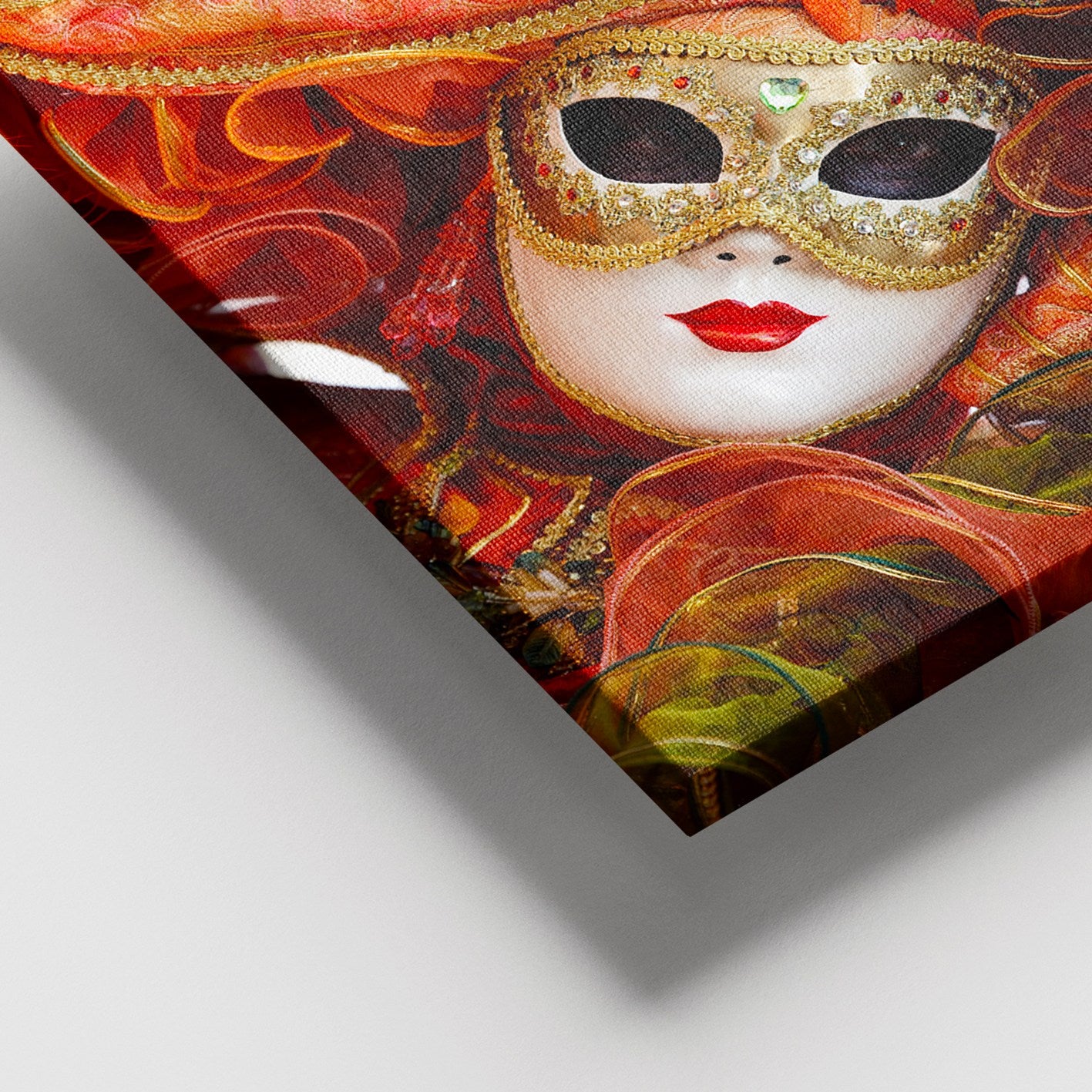 Quadro em Tela Decorativa Multicolor com Moldura de Madeira (100 x 140 cm)