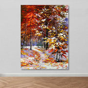 Quadro em Tela Decorativa Multicolor 100x140 cm com Moldura de Madeira (3–4 cm) – 100% Canvas