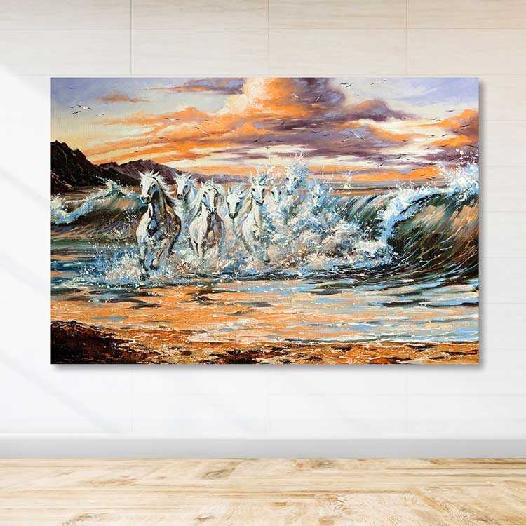 Tela Decorativa Multicolor 100% Canvas com Moldura de Madeira (3-4 cm) 100 x 140 cm