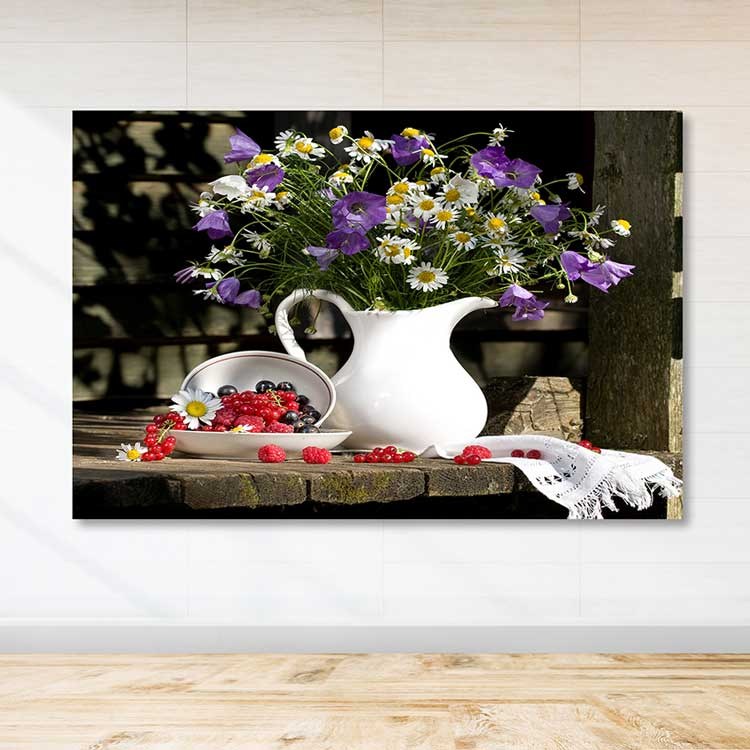 Quadro em Tela 100% Canvas Multicolor 100x140 cm com Moldura 100% Madeira (3–4 cm)