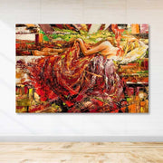 Tela Decorativa Multicolorida 100 x 140 cm – 100% Canvas com Moldura 100% Madeira (3–4 cm)