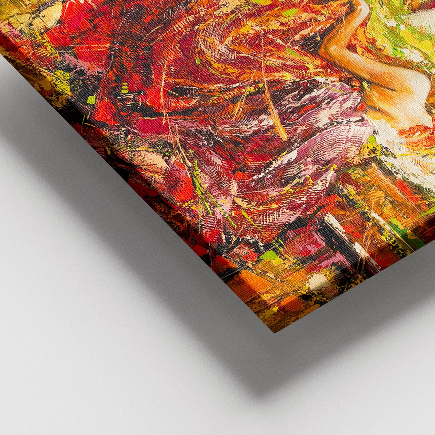 Tela Decorativa Multicolorida 100 x 140 cm – 100% Canvas com Moldura 100% Madeira (3–4 cm)