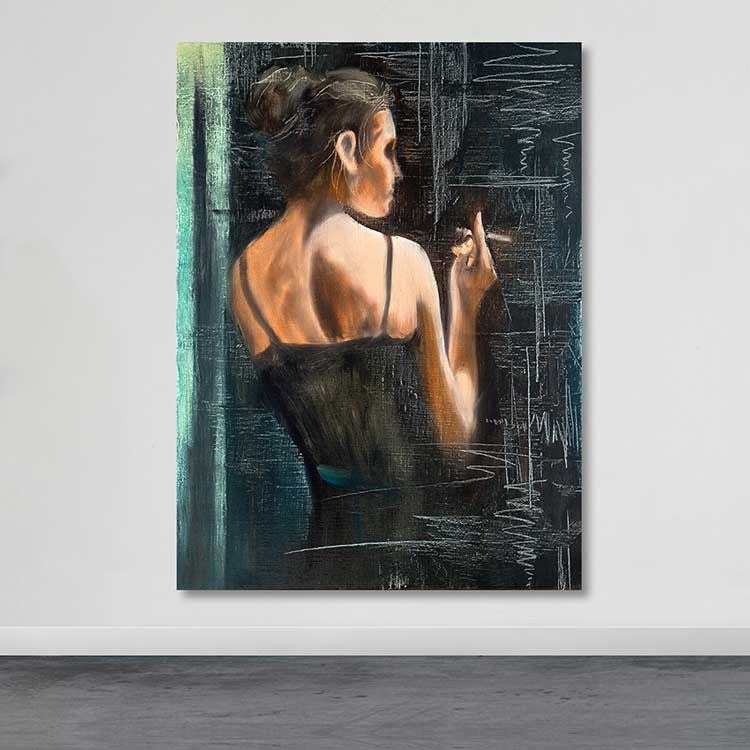 Quadro em Tela Decorativo Multicolor 100x140 cm, 100% Canvas, Moldura de Madeira (3–4 cm)