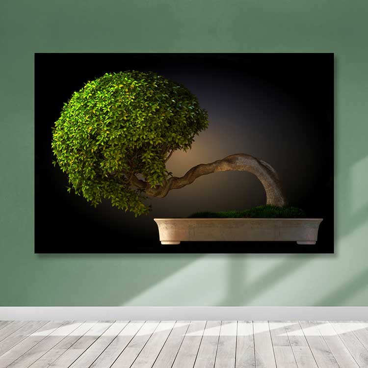 Quadro Decorativo em Tela Multicolor 100x140 cm com Moldura de Madeira 3–4 cm