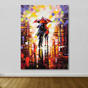 Tela Decorativa Multicolor 100x140 cm — Lona 100% com Moldura de Madeira (3–4 cm)