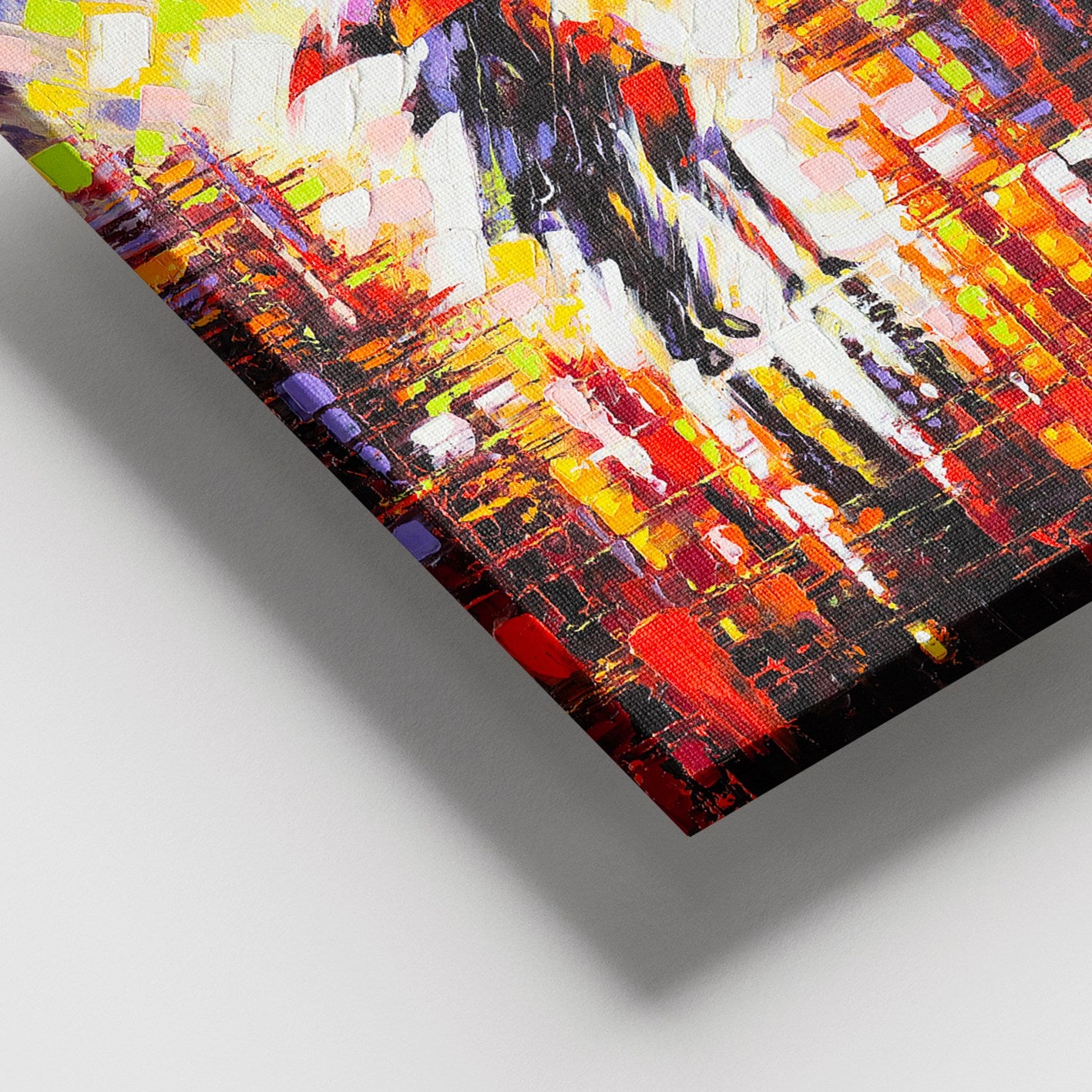 Tela Decorativa Multicolor 100x140 cm — Lona 100% com Moldura de Madeira (3–4 cm)