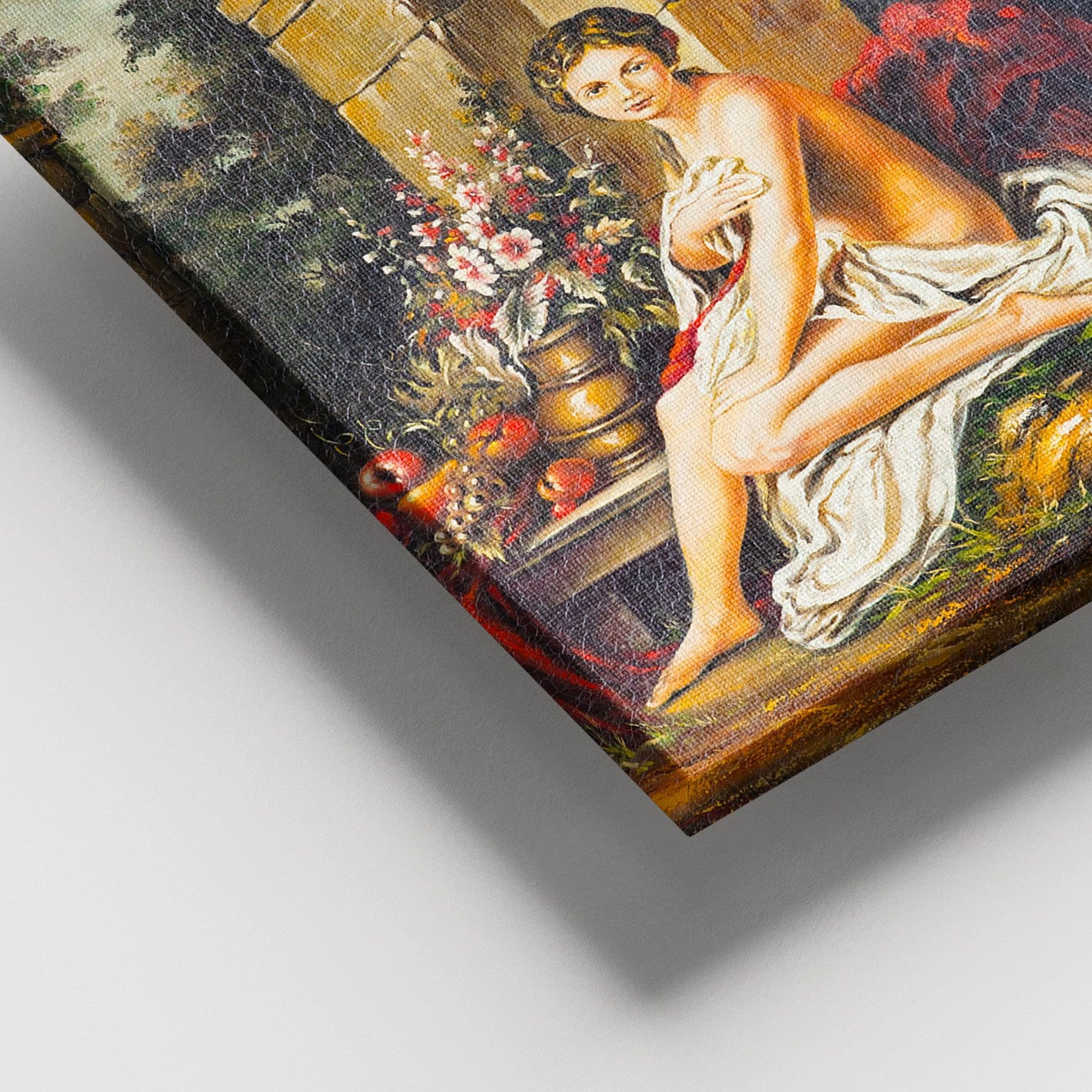 Quadro em Tela Decorativo Multicolor 100x140 cm com Moldura de Madeira (3–4 cm)