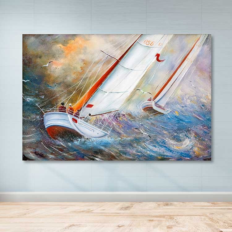 Tela Decorativa em Canvas 100% Multicolor com Moldura de Madeira 100x140 cm